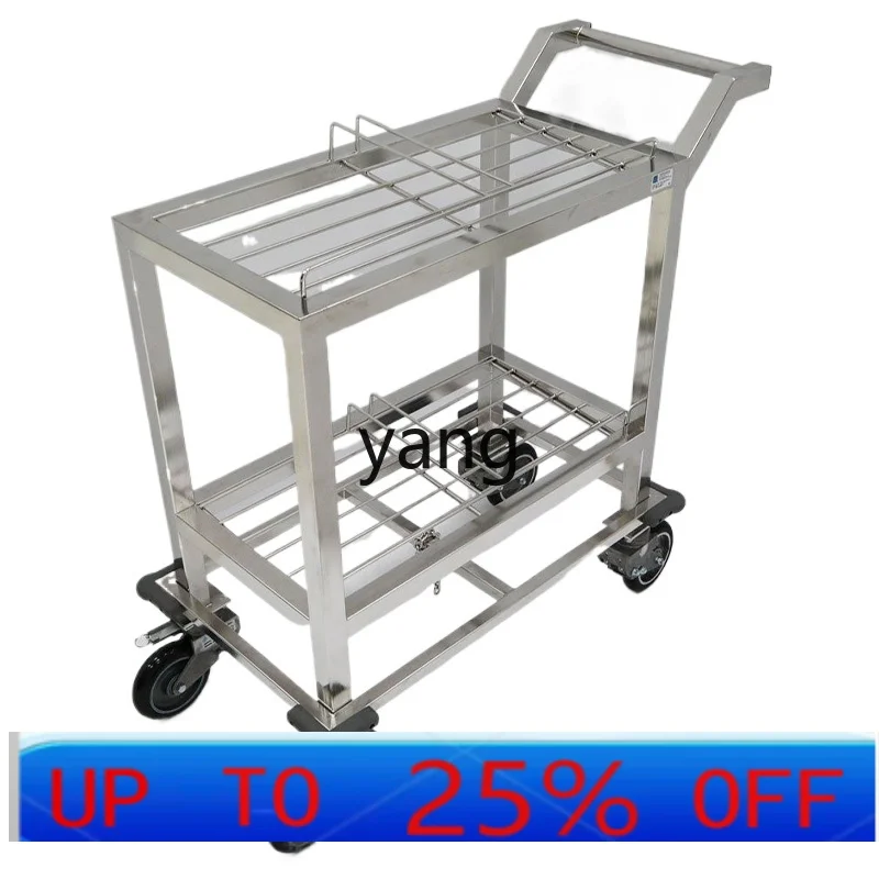 

LTT 304 stainless steel double-layer cart laboratory anti-static trolley dust-free workshop