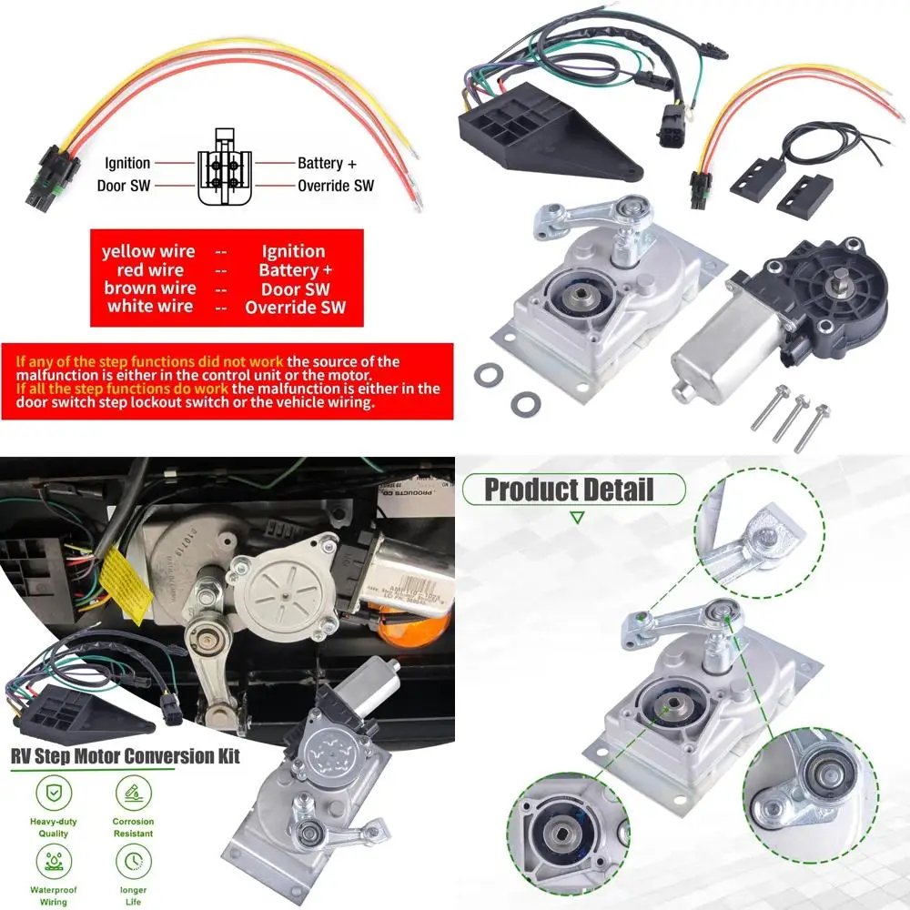 

Комплект для переоборудования шагового двигателя RV для изогнутой тяги B, запасные части для электрических шагов Kwikee 28, 31, 37 и 39 серий — 379161