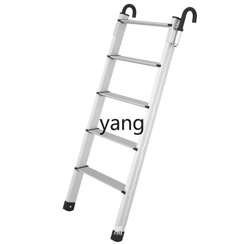 Lmm aluminum alloy thickened staircase household straight ladder multi-functional ladder portable