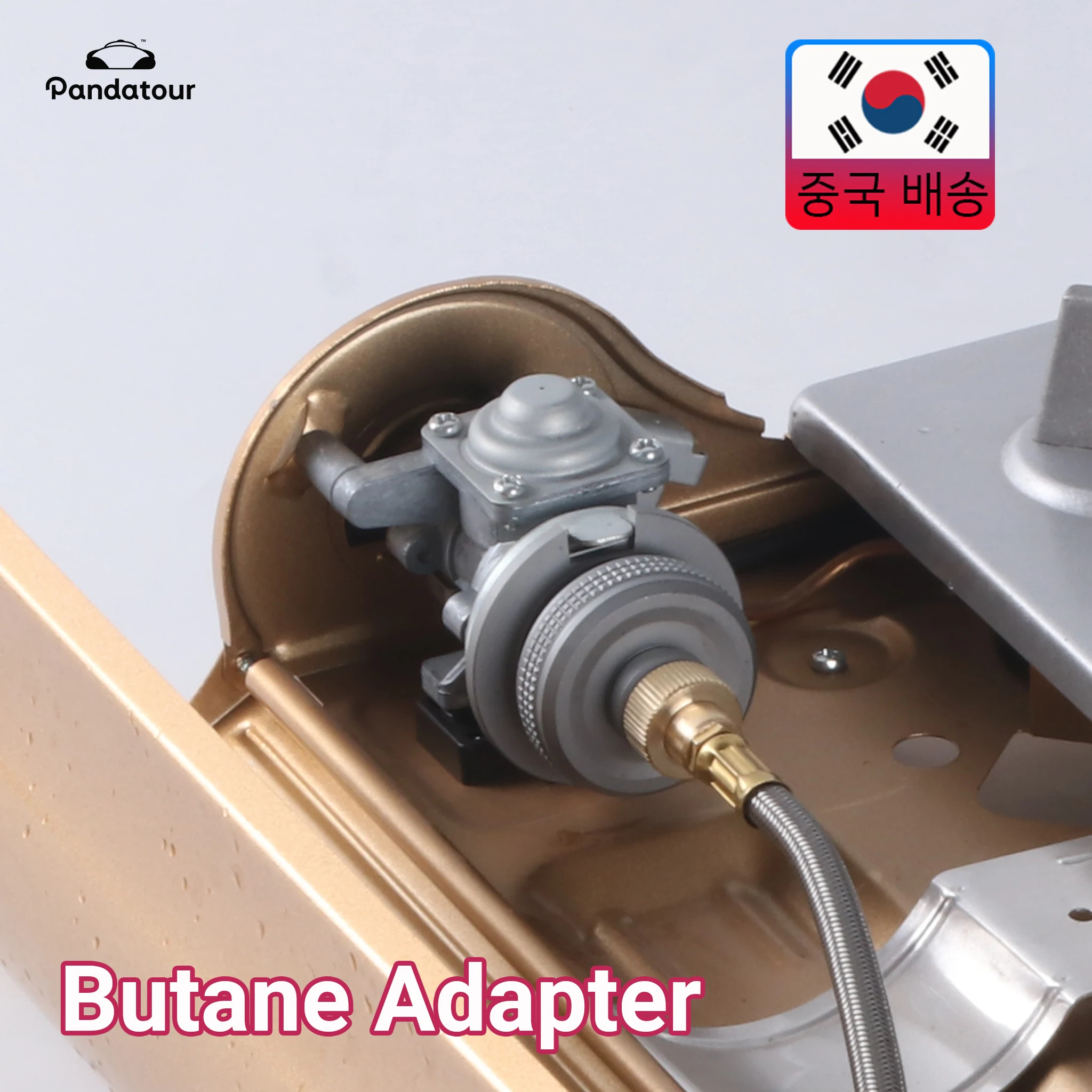 Pandatour Camping Gas Stove Adapter ButaneAdapter Extension Hose Split StoveConverter Connection Hose Gas Tank Adapter Equipment