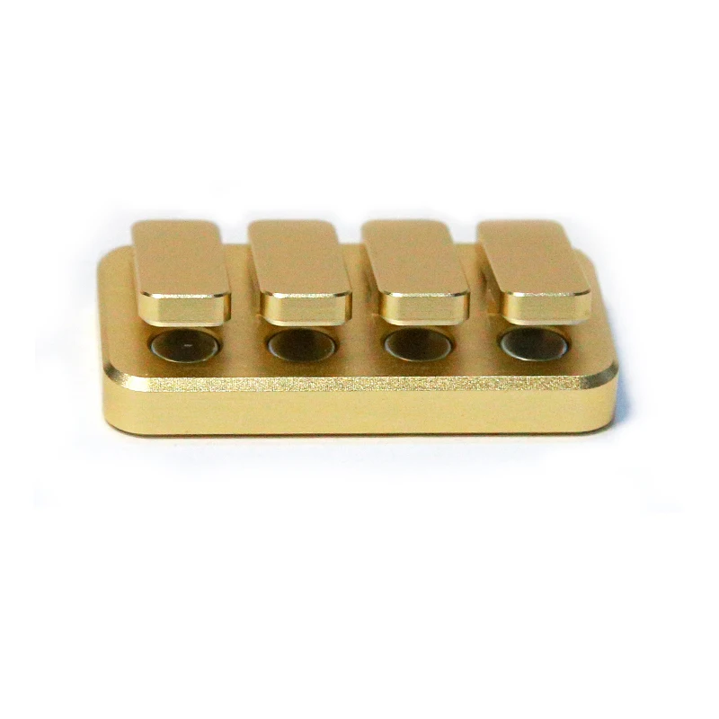 Gold Piano Keys Fidget Clicker Fidget Slider Autism ADHD Metal EDC Fidget Toys Office Desk Toys Anxiety Stress Relief Toys