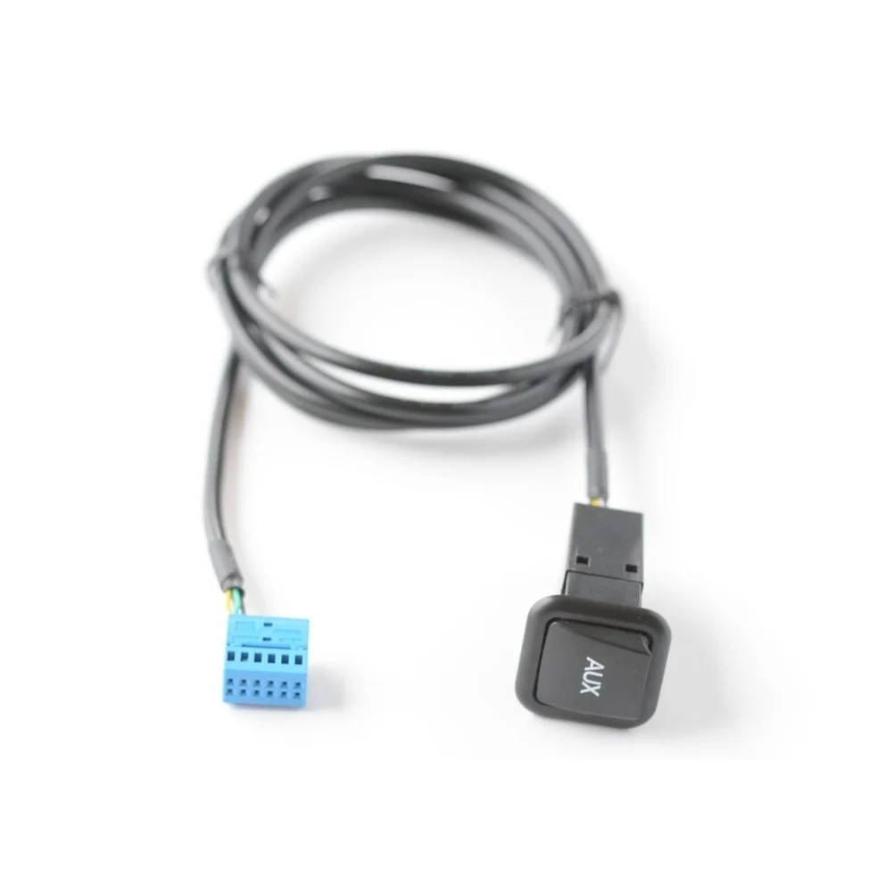 For Car Audio Restoration AUX Input Socket 8J0035475 Replacement High Strength AUX Socket Adapter Black 12V Electrical System