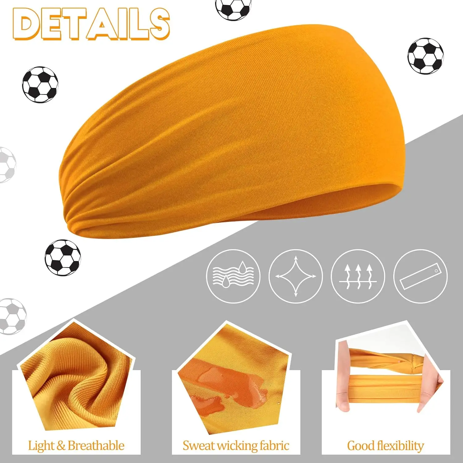 Kids Boys Headbands Athletic Sweatbands For Kids Football Headband Youth Kids Sweat Bands Sweat Absorbing Elastic Hairband