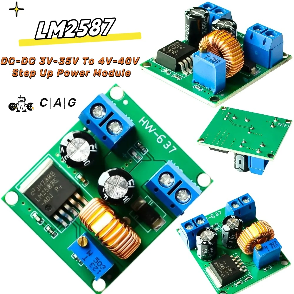 LM2587 DC-DC 3V-35V To 4V-40V Step Up Power Module Boost Converter 12v 24v Converter 12v to 5v Voltage Converter 12v to 19v