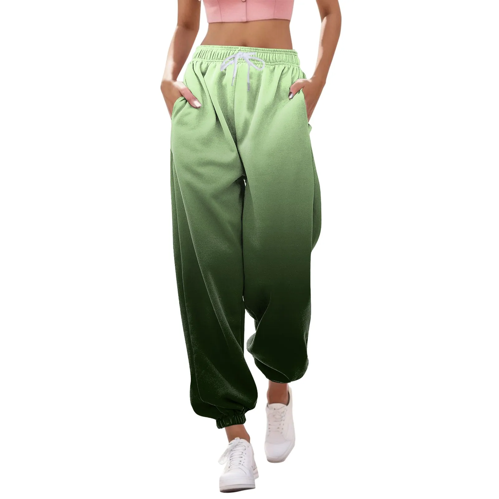 

Women Pants Jogging Sweatpants Solid Color Pants Baggy Sports Pants Jogger High Waist Sweat Casual Female Trousers Streetwear