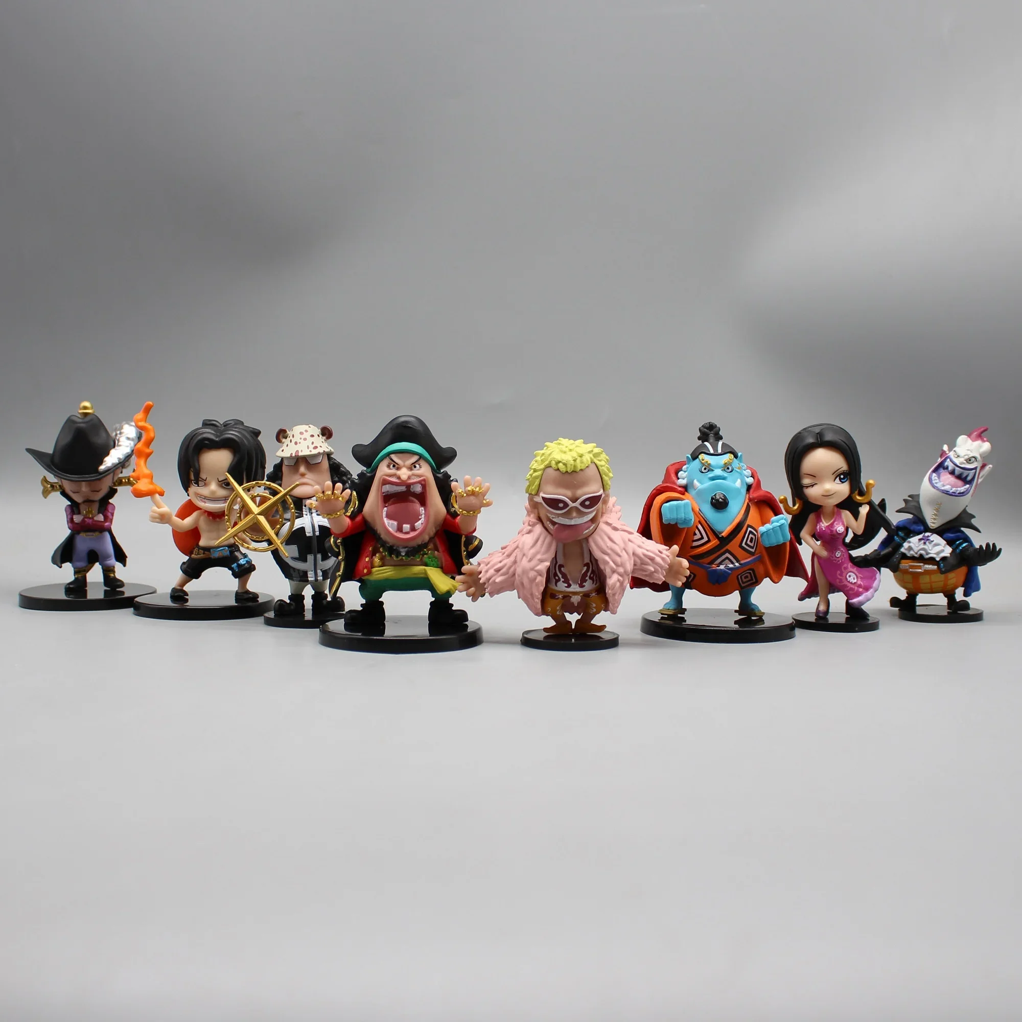 8pcs/set  One Piece Portgas·d· Ace Boa·hanco Marshall·d·teach Kawaii Anime Figure Action Figurine Model Doll Toy Kids Gifts