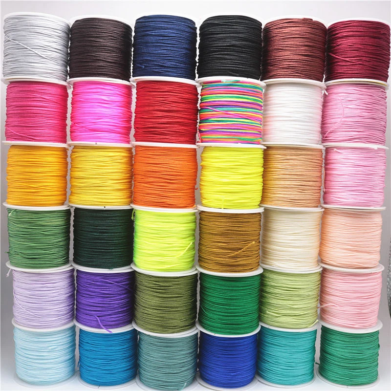 1mm 1.5mm Nylon Cord Rope Chinese Knot Macrame Cord Rope For Jewelry Making DIY Shamballa Bracelet Jewelry Accessories