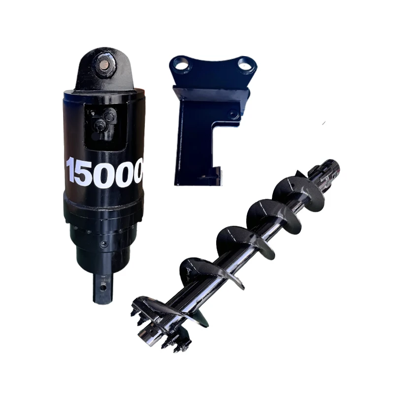 Drill Pile Excavator Backhoe Attachment Hydraulic Earth Auger Drill