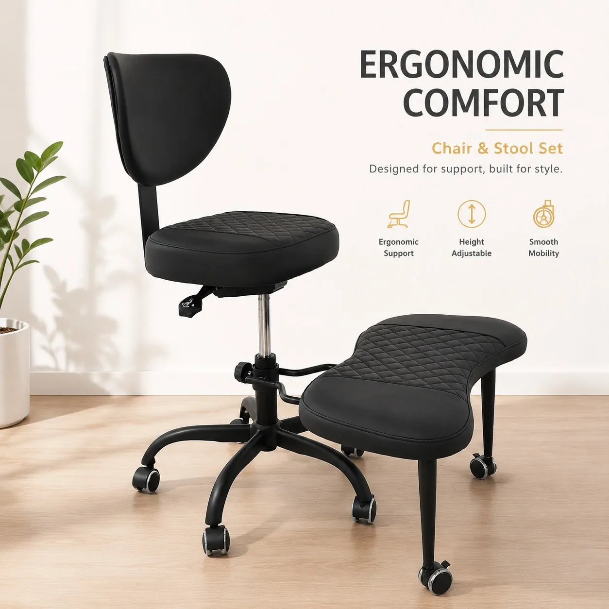 Ergonomic Meditation Chair with Adjustable Seat Angle, Height, and Backrest for Yoga, Stretching, and Deep Squat Poses