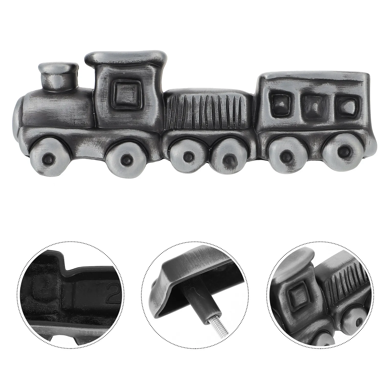 

1Set Grey Train Style Cabinet Handle Modern Smooth Furniture Knob for Drawer Wardrobe Room Decorative Hardware Grip