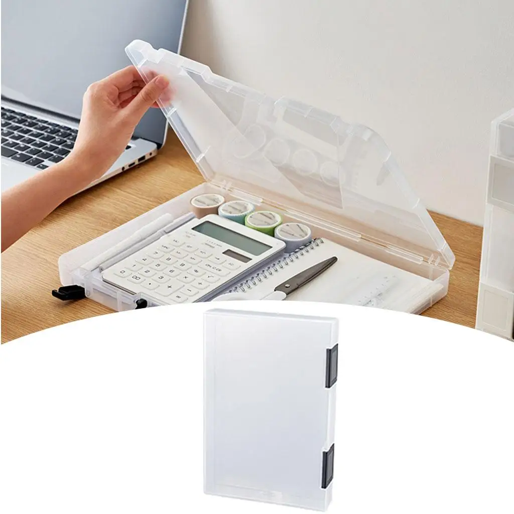 

Прозрачный чехол для файлов из полипропилена с двойной пряжкой, защитная пластиковая коробка для офиса