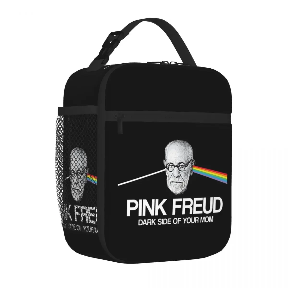 Sacs à déjeuner rose Freud - Dark Side de votre colonne vertébrale, fourre-tout isolé, boîte à bento étanche, sacs de pique-nique pour femme, travail