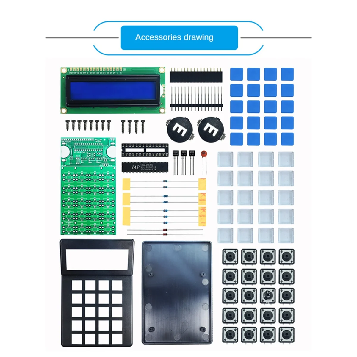

LCD1062 Display Screen Calculator DIY Electronic Kit 51 Microcontroller Training Experiment Production Kit Assembly jasmine