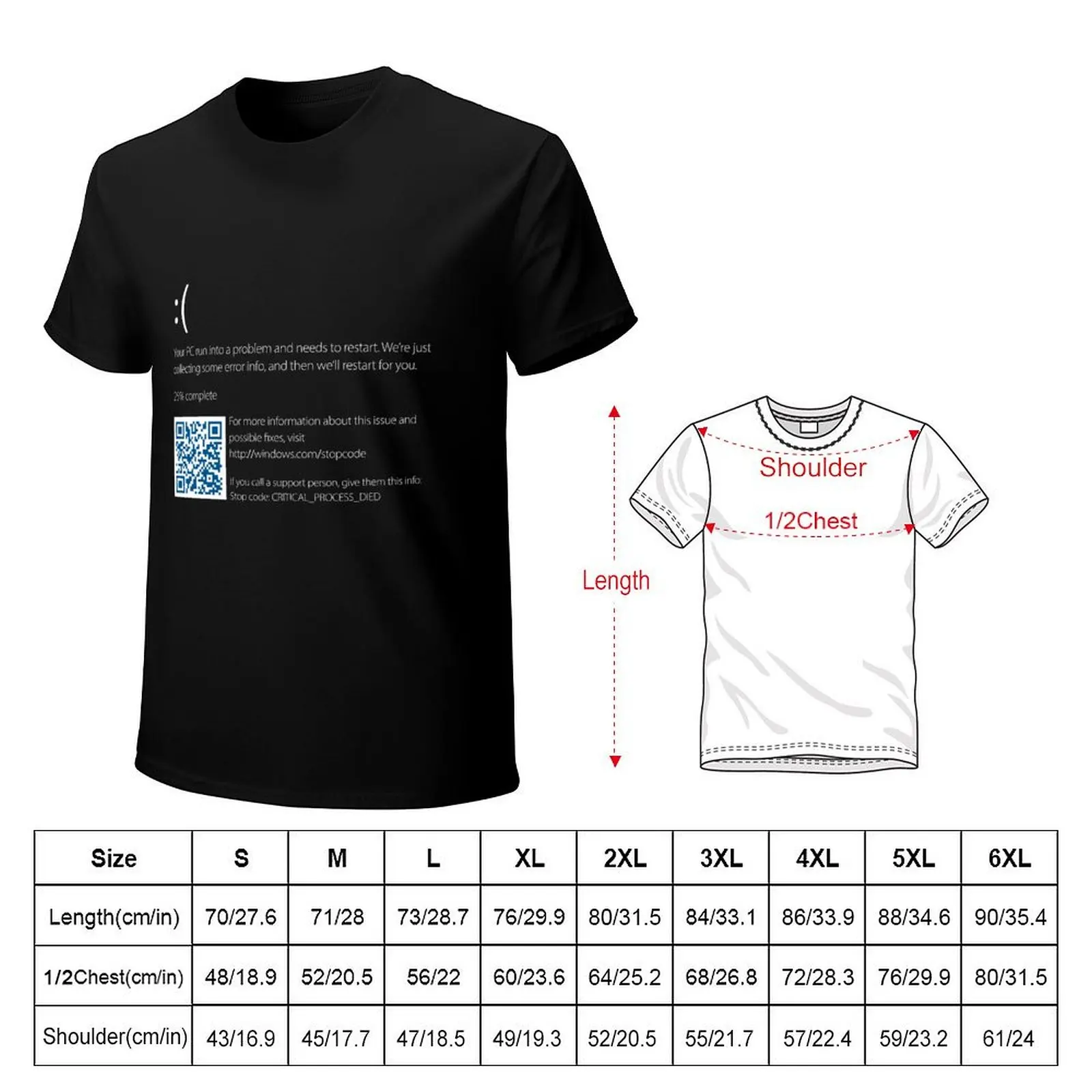 Rick Roll Blue Screen of Death Windows 10 T-Shirt Plus Size All Match Tee Shirt