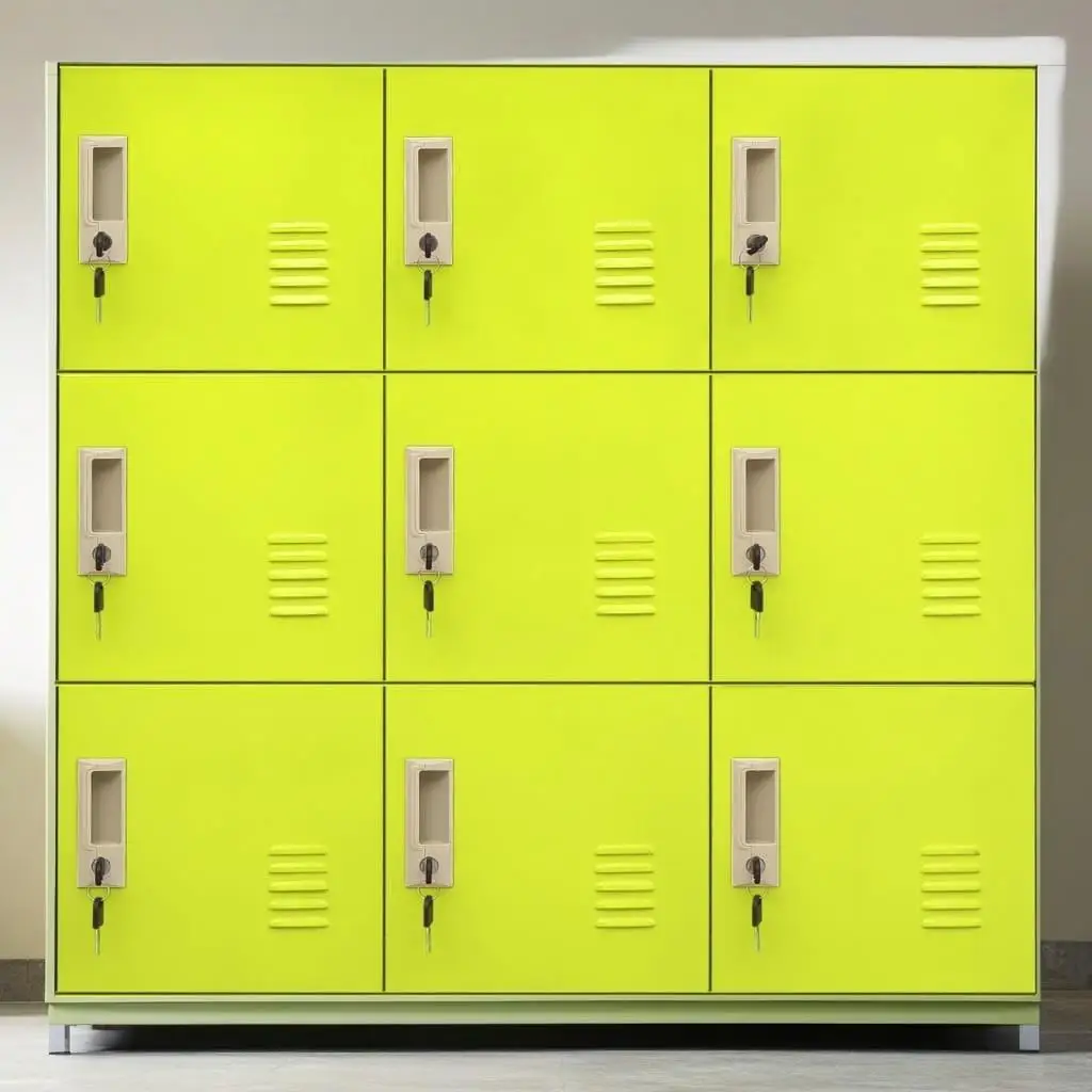 Locker Cabinets 2 pcs Light Gray and Green 35.4x17. for X3 6.4 Steel