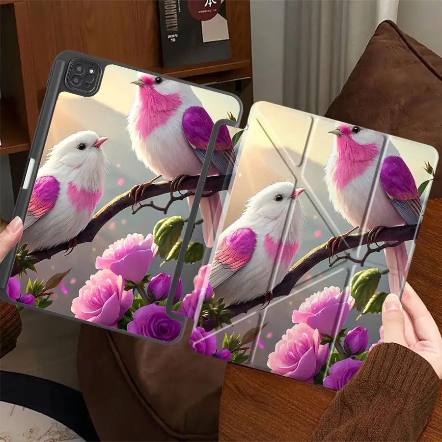 Holder Cover Tablet Case For iPad Pro 11th 10th 9th 8th 7th 12.9inch Pro 2025 Air 4 5 M3 M2 M4 11inch Mini 6 7 Cartoon Animal