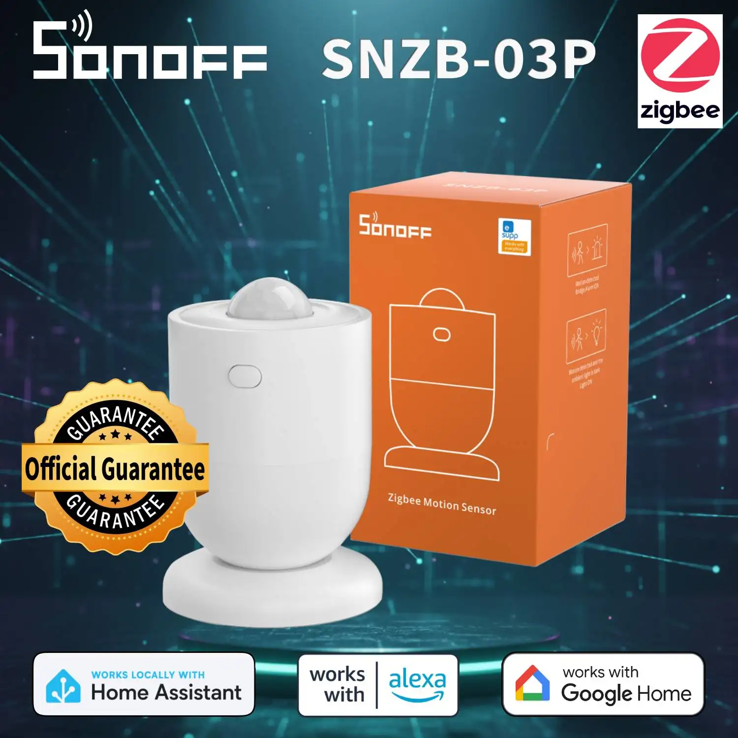 Датчик движения SONOFF SNZB 03P Zigbee, быстрый PIR-детектор движения с откликом 5 секунд, SNZB-03P, лучшая цена для умного дома и безопасности
