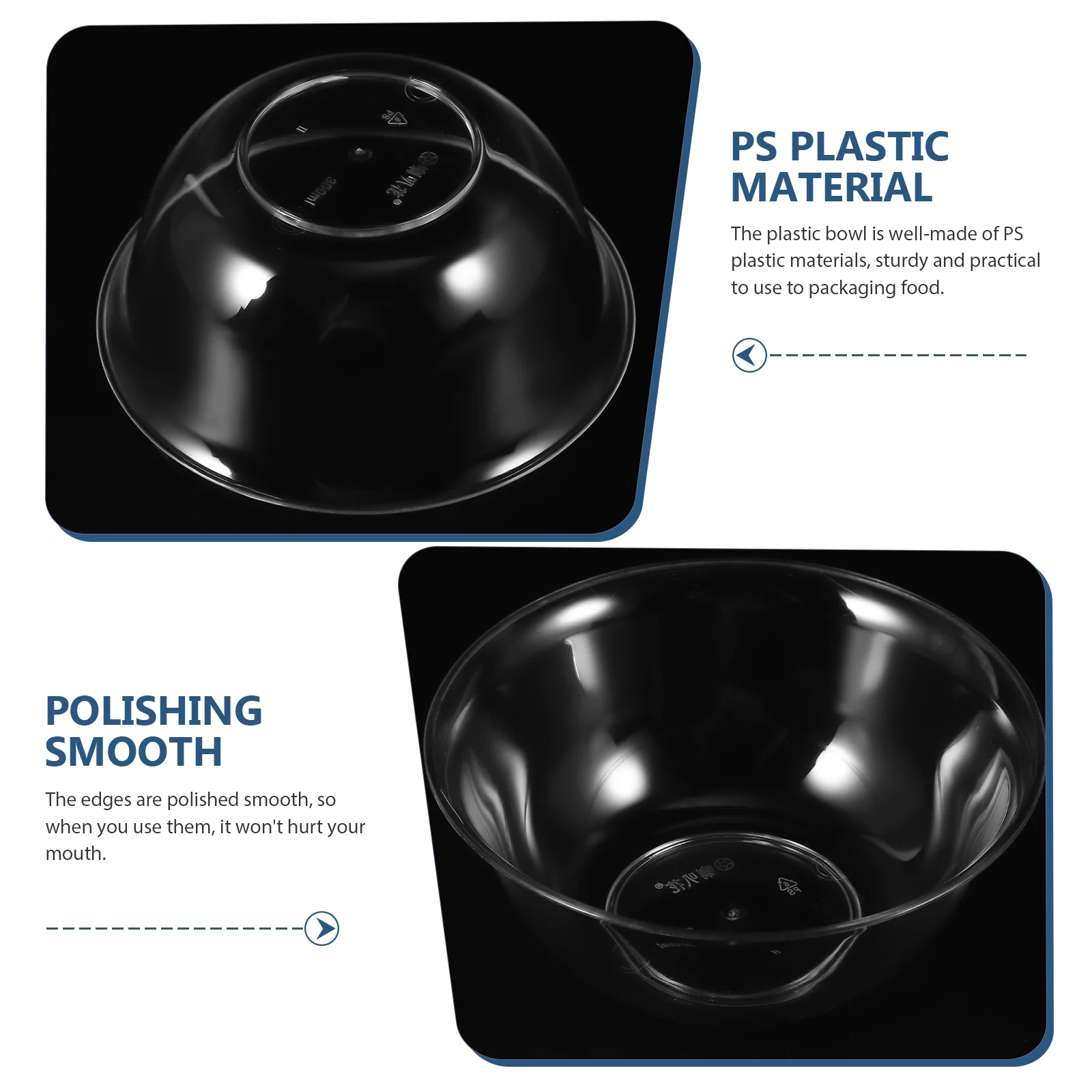 50 Pcs Portable Salad Bowls Camping Snack Container Storage Multi-function Plastic Eating