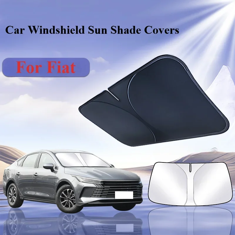 

For FIAT Tipo Toro Nuovo Freedom 500X Doblo Argo Car Windshield Sun Shade Covers for Front Window Sunscreen UV Sun Protector