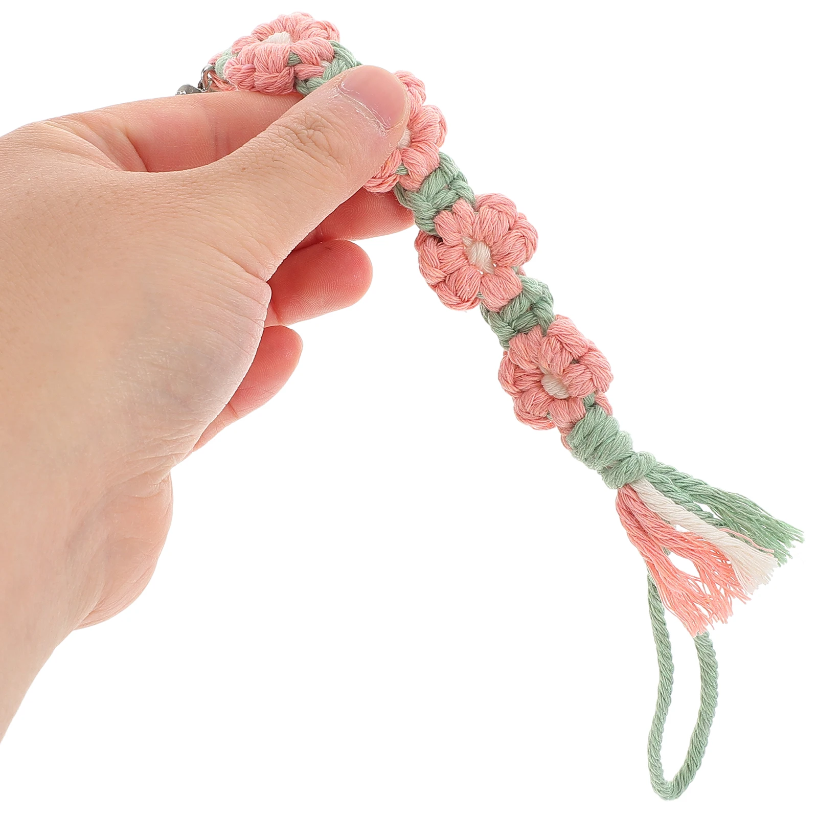 Baby Pacifier Clip Holder Handmade Cotton Rope Flower Design Anti-Loss For Newborn Toddlers Teething Safety Chain