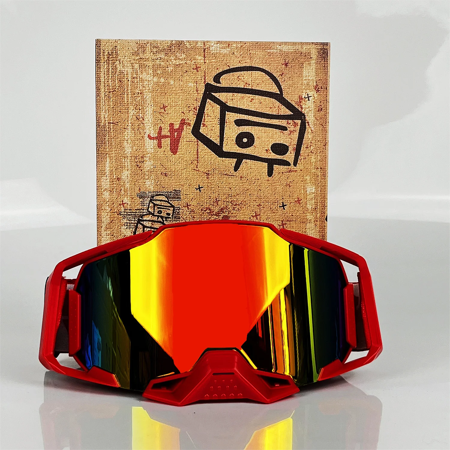 Motorcycle Goggles Dirt Bike Accessories Riding UV400 Men Motorcycle Glasses Cycling For Motocycles Mountain BikesBicycles MX AT image 2