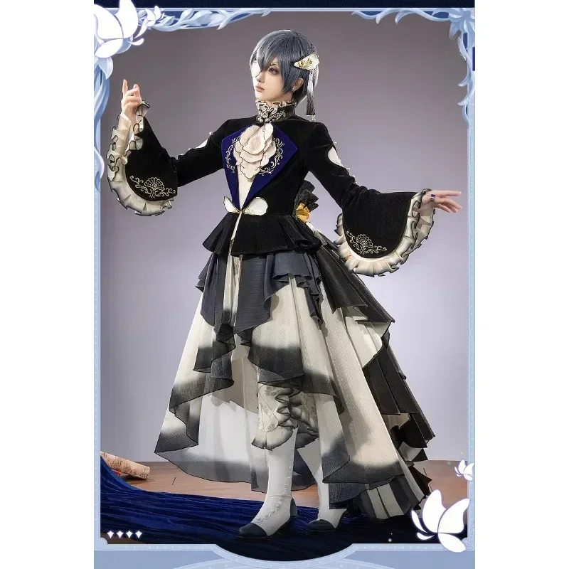 Ciel Phantomhive Cosplay Anime Costume Black Butler Kuroshitsuji Dress Christmas Full Set Unisex Role Play Outfit Adult Holiday