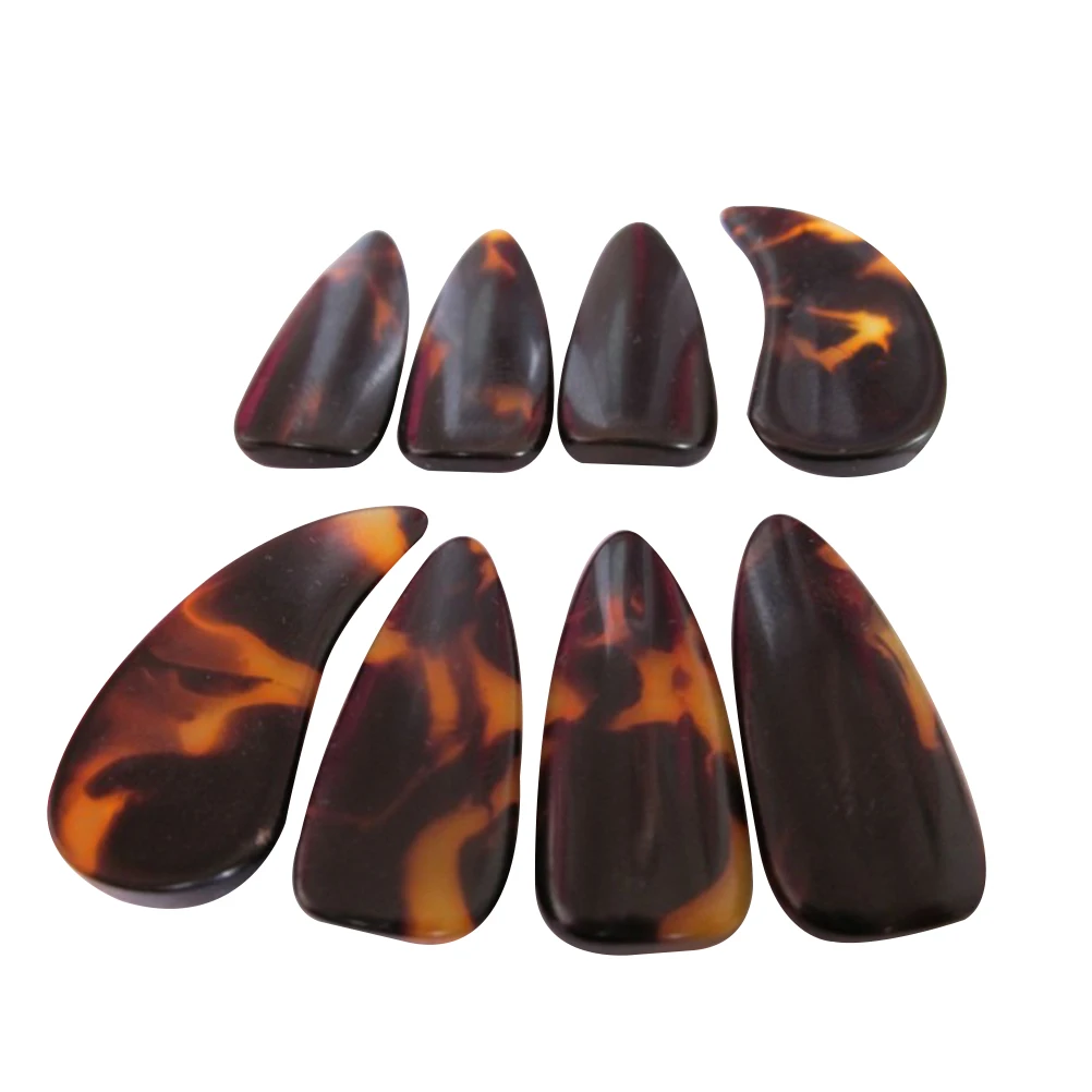 

8pcs Guzheng Finger Picks Natural Horn Smooth Edge Durable Non-Toxic Nail Covers For Zither Zheng Accessories Instrument Parts