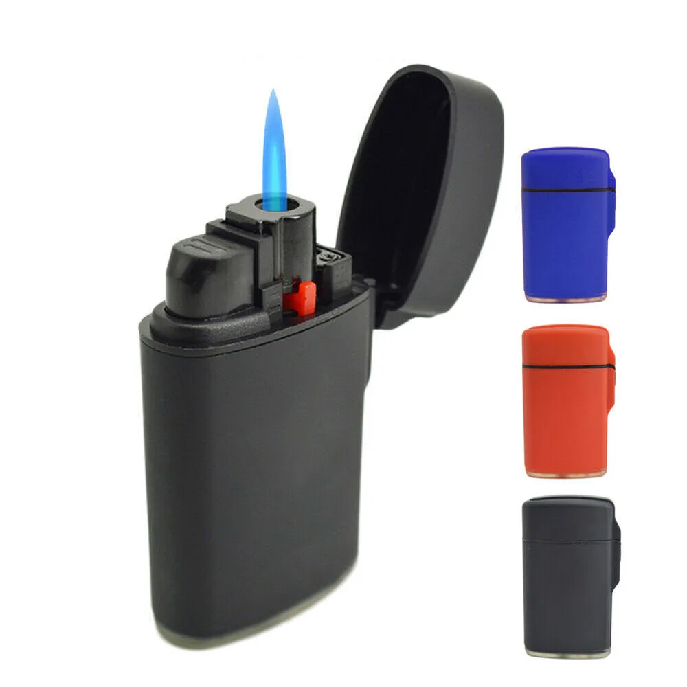 Blue Flame Windproof Lighters Jet Flame Butane Torch Lighters Gas Mini Cigar Lighter Smoking Accessories