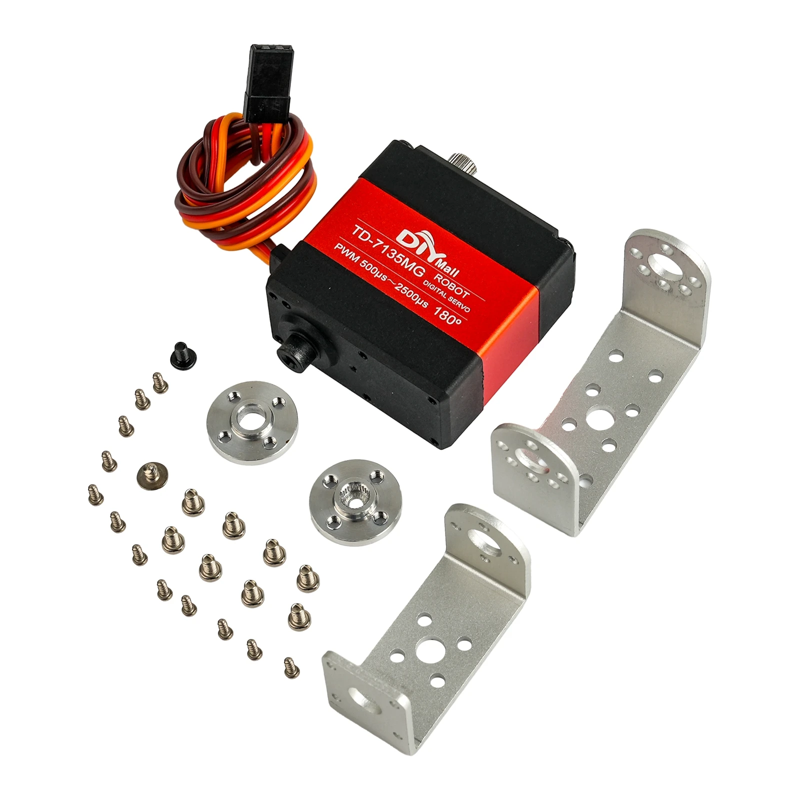 15KG/20KG/25KG/30KG/35KG Metal Digital Servo 4.8-8.4V 180/270 Degree Dual Axis Brushed Motor For RC Cars Robots Angle Control