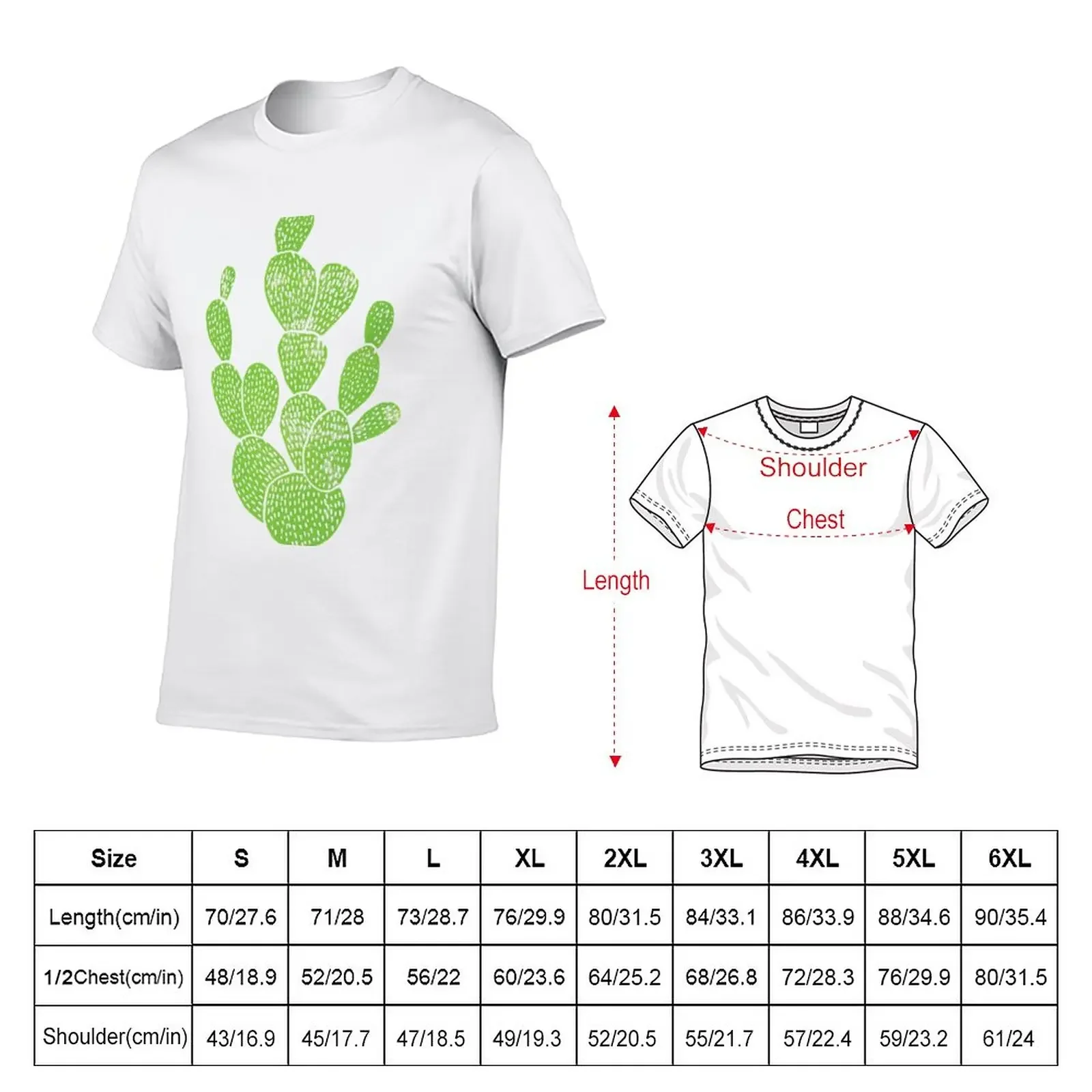 New Linocut Cacti #1 Minty Pinky T-Shirt graphic t shirts boys white t shirts heavyweight t shirts for men