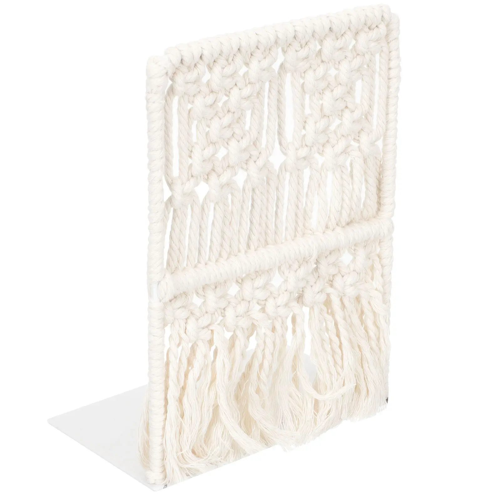 

Прочная высококачественная подставка для книг ручной работы из хлопкового каната, креативный настольный держатель для книг, декоративная подставка для книг на стол