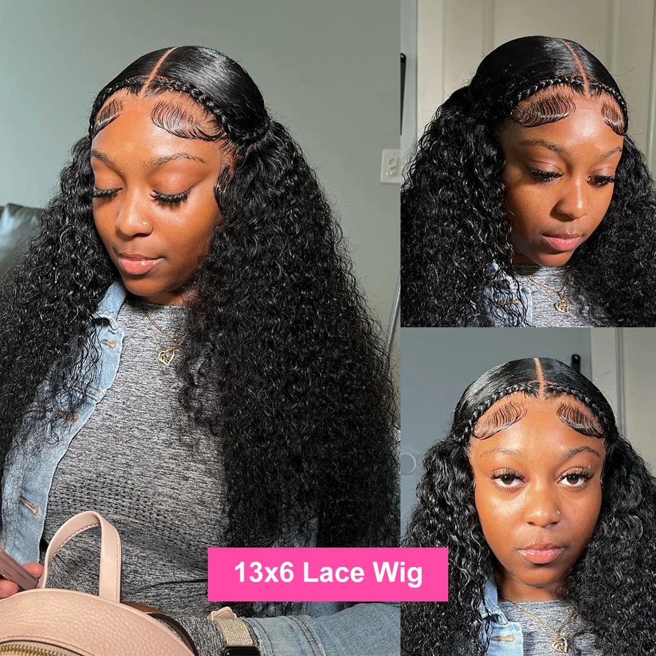 Pre Plucked 5x5 Lace Closure Wig Deep Wave Wig Curly Human Hair Wigs Lace Frontal 13x6 Lace Front Wig 13x4 Deep Wave Frontal Wig