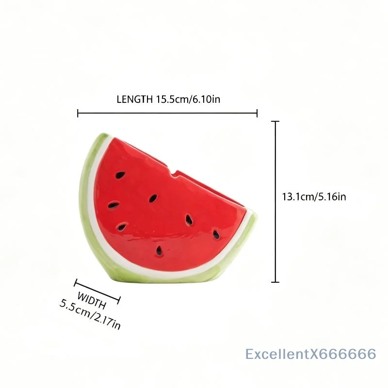 Mosquito Coil Holder Watermelon Design 1pc Ceramic Cute Desktop Home Aromatherapy Indoor Decoration