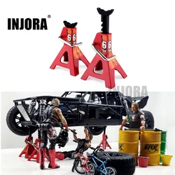 INJORA 2 pz 1:10 scala metallo regolabile in altezza supporti Jack strumento di riparazione per 1/10 RC Crawler TRX4 Axial SCX10 II Gen8 MST CFX