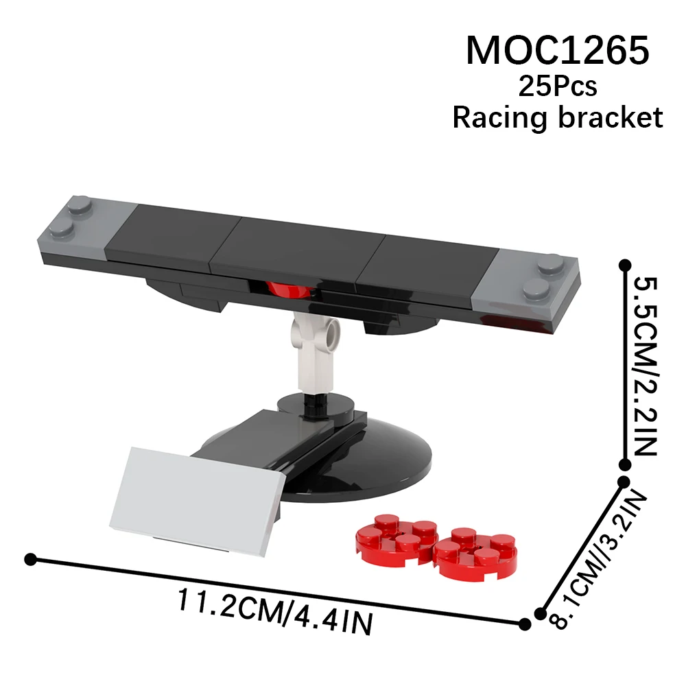 MOOXI Auto Halterung 25 Stücke MOC Ziegel Kompatibel 76915 76900 76918 76907 Display Racks Modell Erwachsene Bausteine Kinder Spielzeug MOC1265 – Detail 1