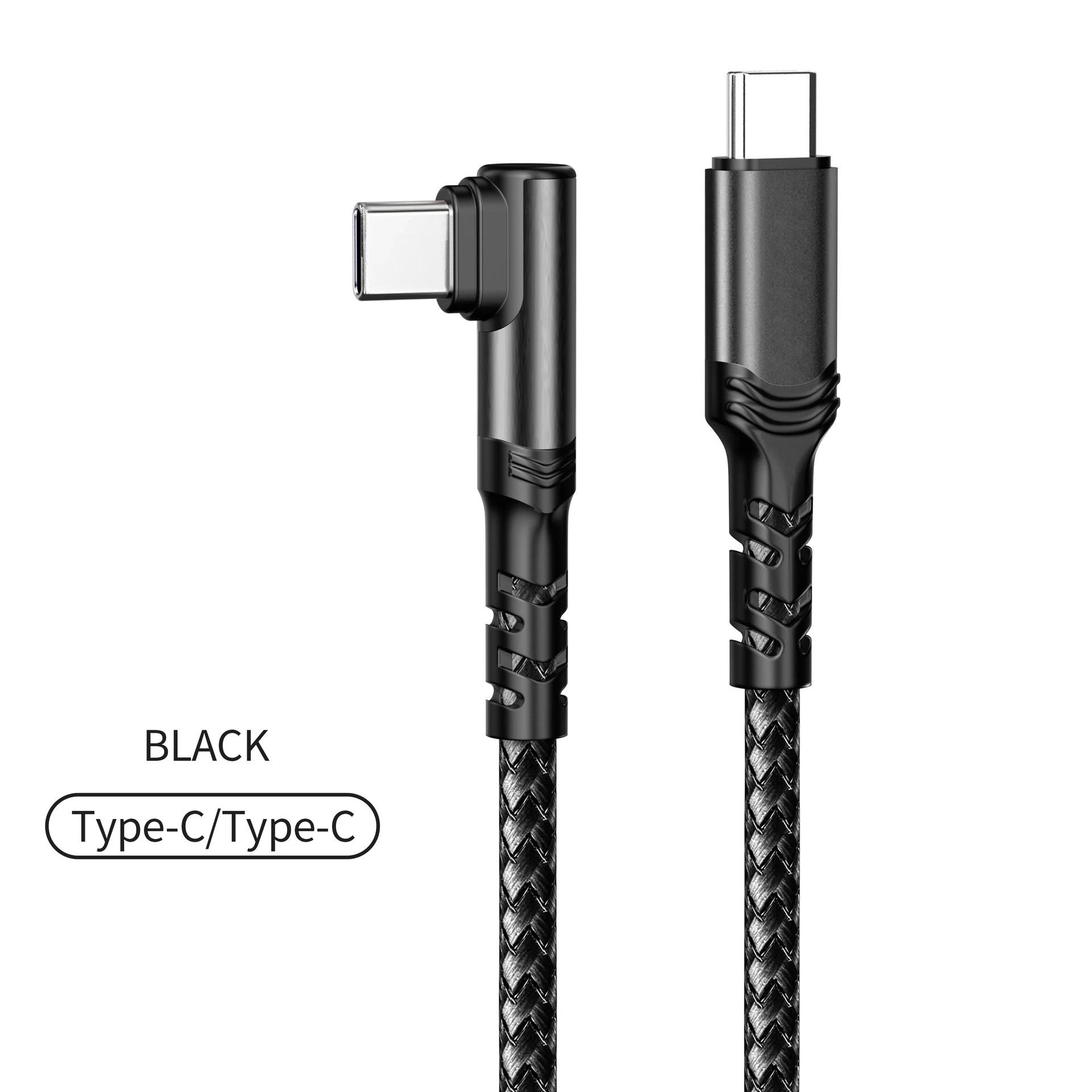 120W USB-C-auf-USB-C-Kabel, 90 Grad, für iPad, MacBook Pro, Xiaomi, Samsung, Huawei, schnelles Laden, Typ-C-Datenkabel