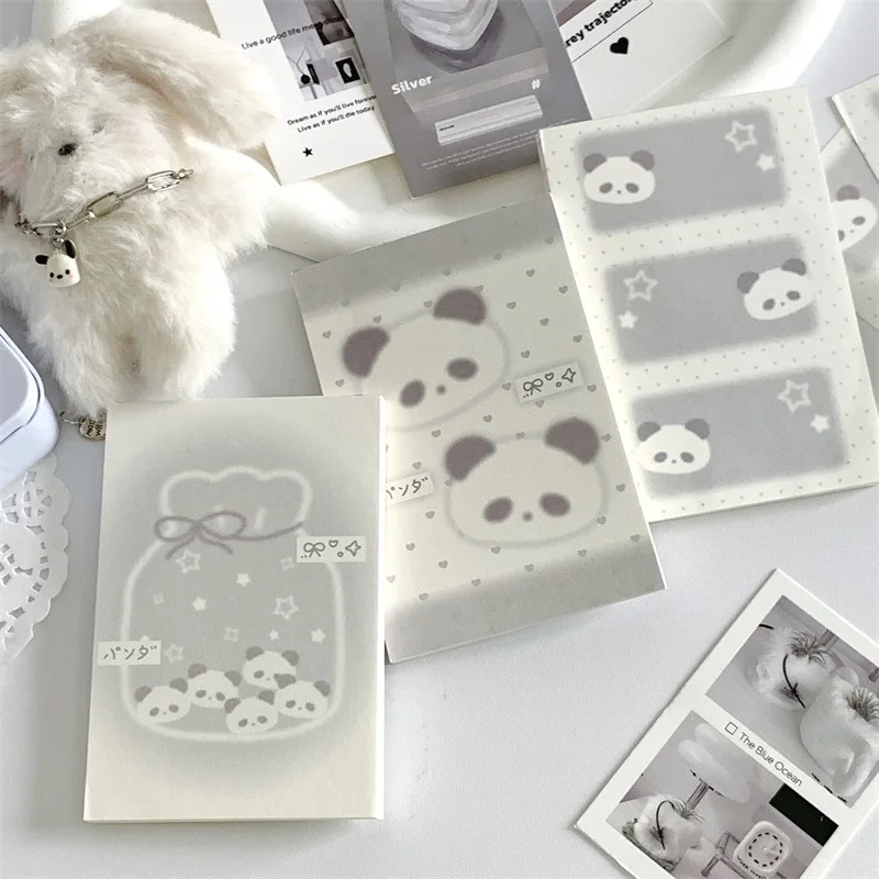 

50 Pcs/Pack Cute Animals Panda Simple Memo Pad Kawaii Student Stationery Take Notes DIY Journaling Deco Note Pad Leave Message