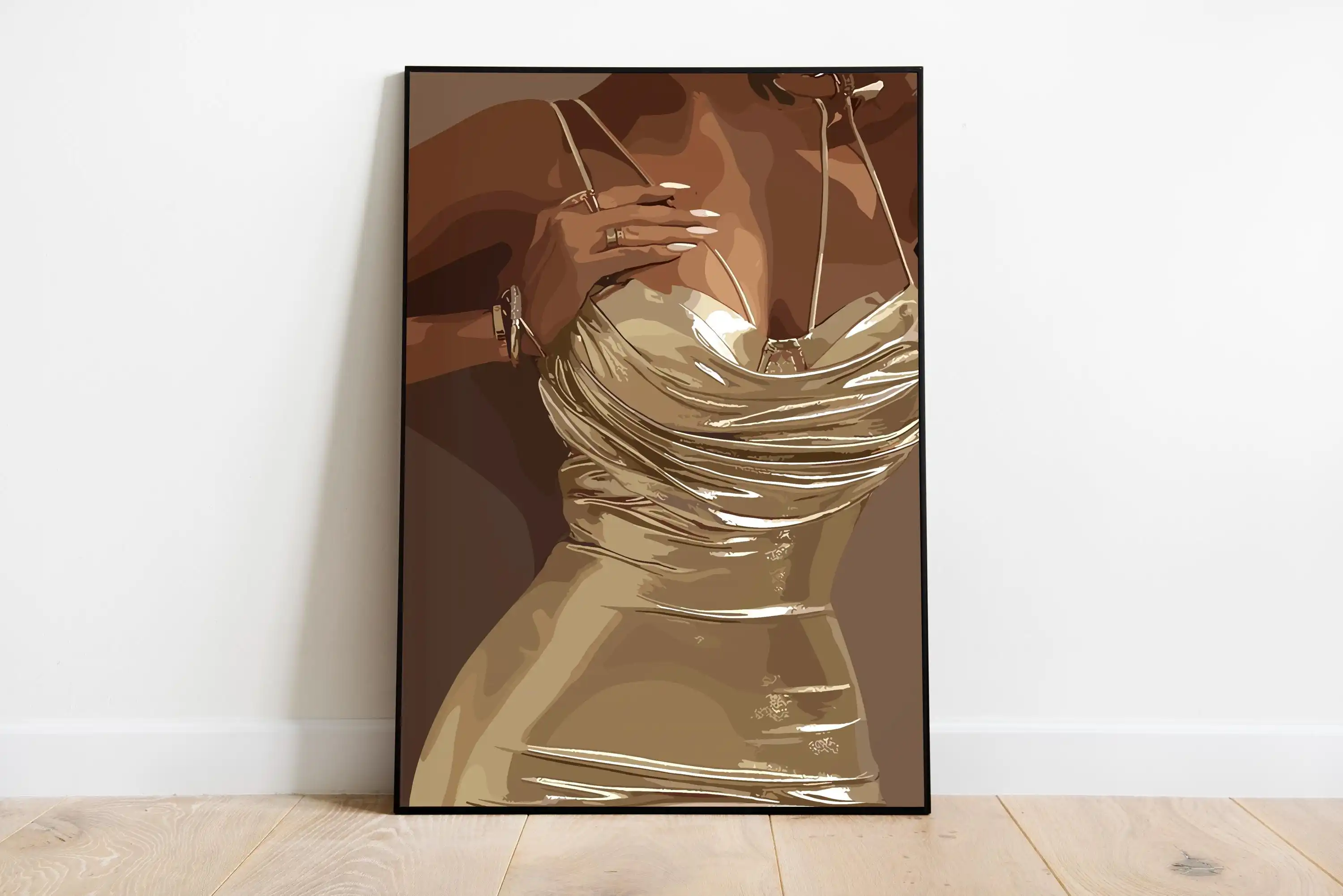 فتاة سوداء عصرية المرأة مسمار المشارك طباعة صور فنية للجدران قماش اللوحة غرفة المعيشة غرفة نوم ديكور المنزل هدية بدون إطار #3