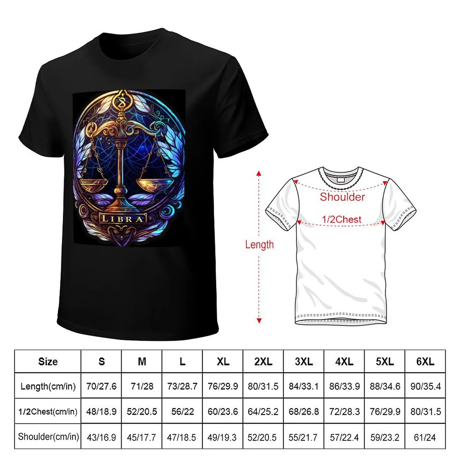 Libra Zodiac sign T-Shirt Plus Size Non-Shrink T-Shirt