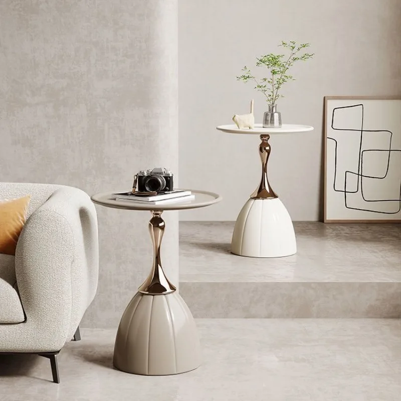 

Internet Celebrity Light Luxury, Bedroom, Living Room, Sofa, Nordic, Creative, Corner Bedside, Round, Home, Small Round Table