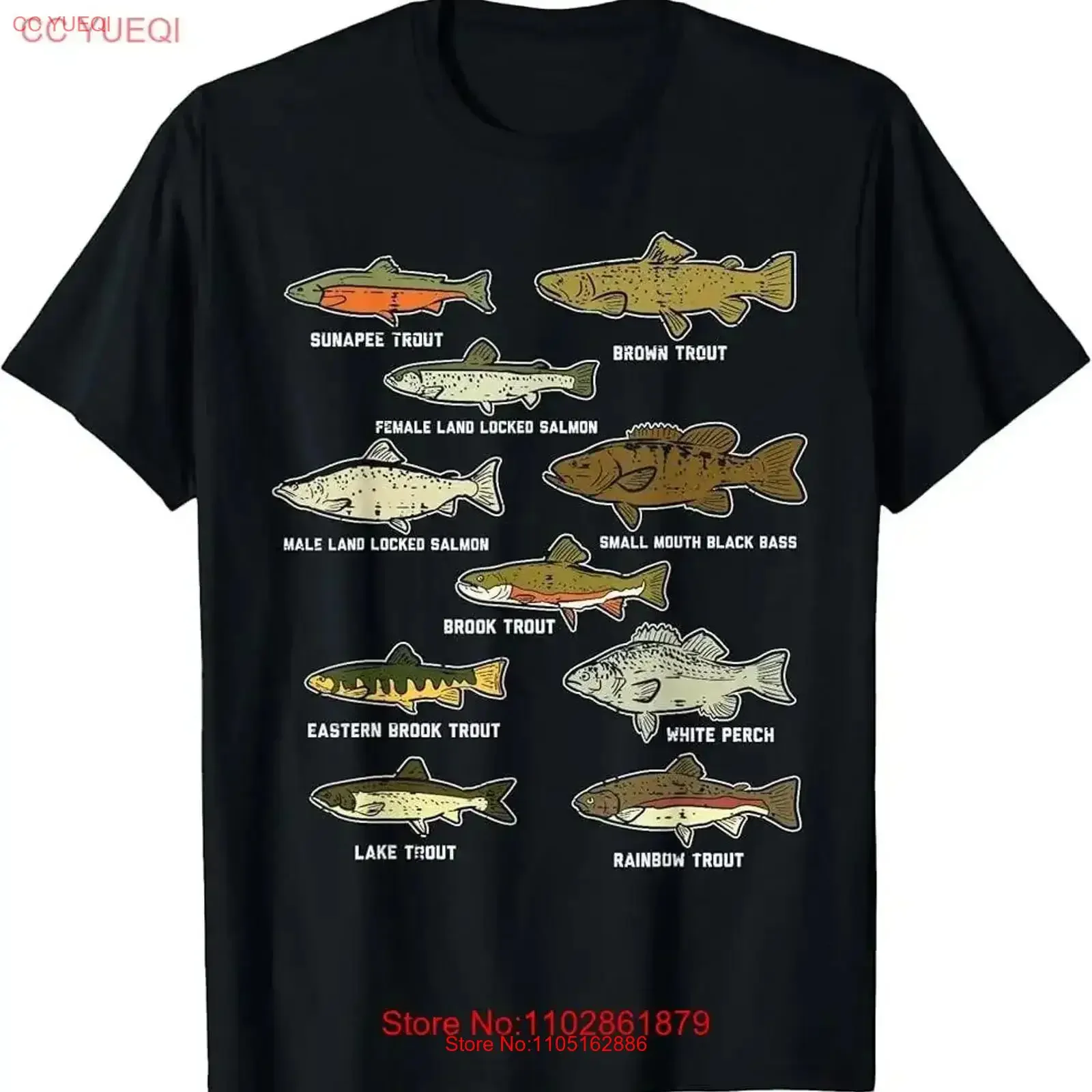 Pescado especie trucha salmón pesca de lubina pescador pescador camiseta vintage lavado Casual streetwear ligeramente elegante vintage