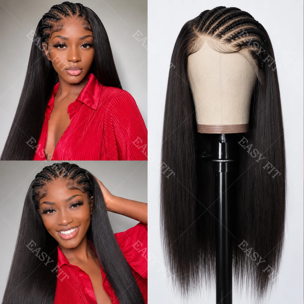 

Long Silky Straight Real Full Lace Frontal Wigs Natural Color 100% Human Hair Wigs 13x5 HD Transparent Full Lace Frontal Wig 360 Brazilian Invisible Strap Lace Wig 100% Virgin Brazilian Human Hair Wig