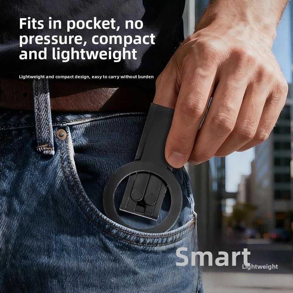 

Foldable Magnetic Phone Tripod Adjustable Creative Phone Handle Holder Portable Ultra-thin Dual-sided Magnet Tripod for Home