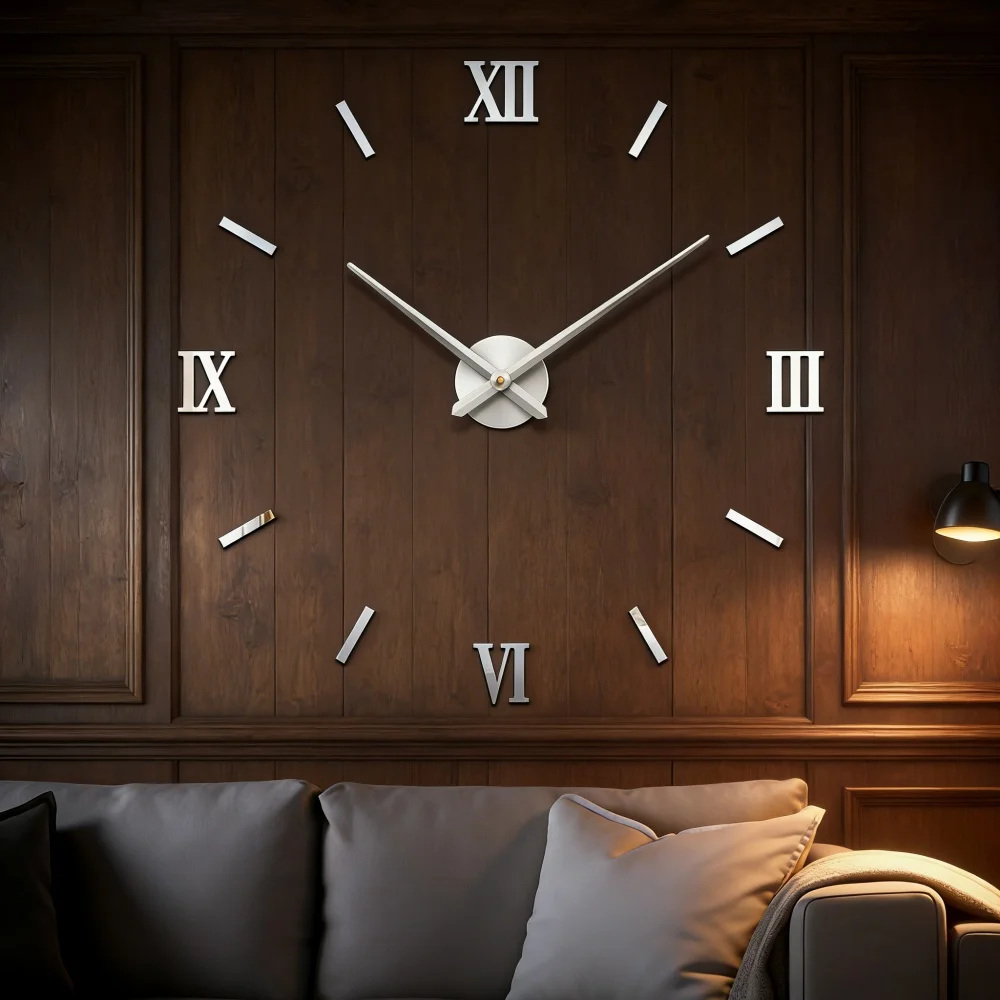 New Modern Design Large Wall Clock 3D DIY Quartz Clocks Fashion Watches Acrylic Mirror Stickers Living Room Home Decor Horloge