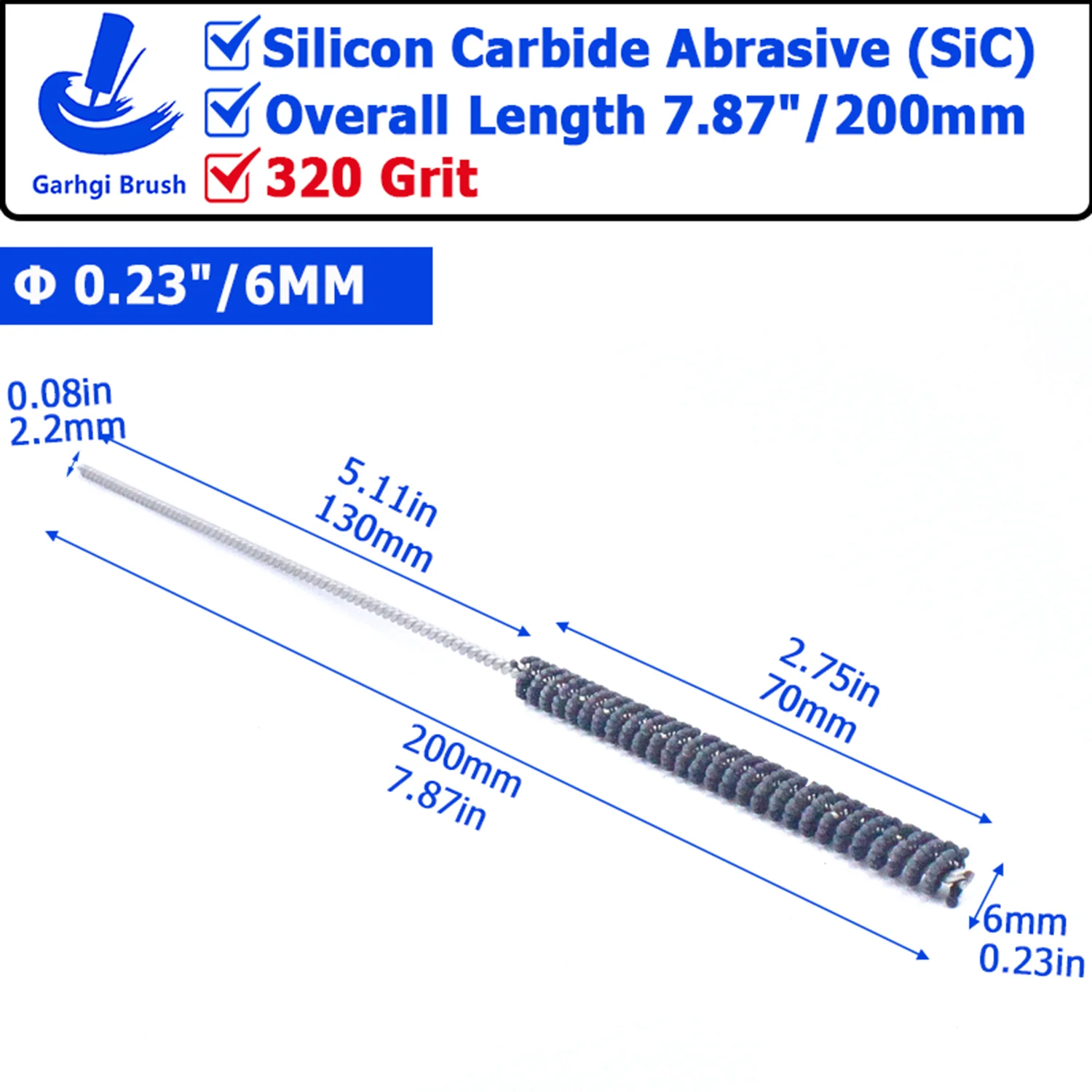 320Grit Zylinder Hone Ball Pinsel Werkzeug Siliziumkarbid Metall Motor Ventilführungen Entgraten Carbon Entfernung Crosshatching Polieren