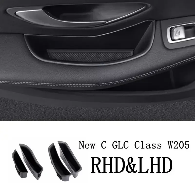 

For Mercedes Benz New C GLC Class 2016 2017 2018 X253 C253 W205 C205 Car Door Storage Box Tray Organizer Interior Accessories