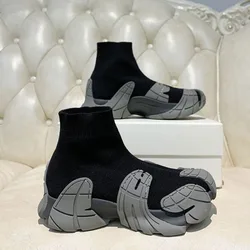 Luxury Men Ankle Boots Breathable Comfortable Women Fashion Stretch Boots Couple Sports Socks Shoes Botines