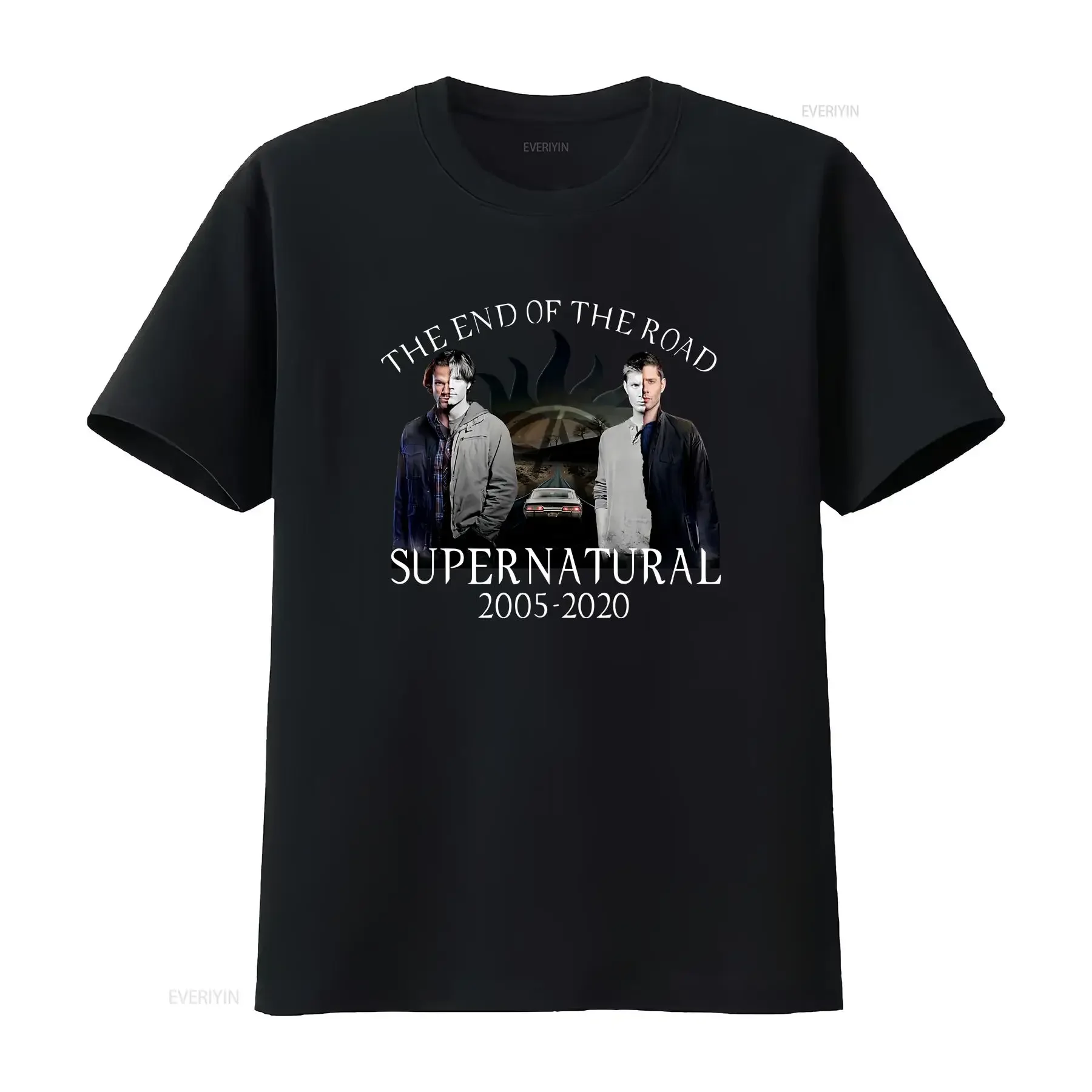 Supernatural End Of the Road S to 5XL Made in USA T Shirt vintage Washed Top For Everyday Wear Versatile graphic Breathable