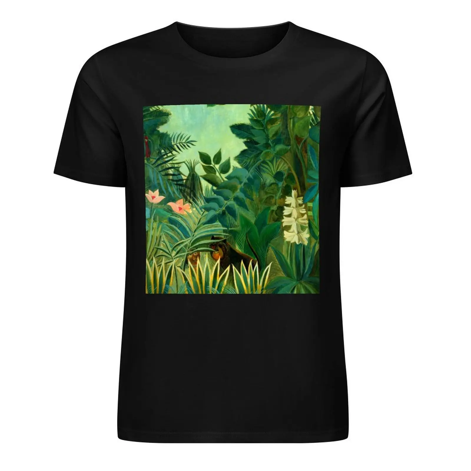 

Henri Rousseau The Equatorial Jungle, 1909 T-Shirt summer tops rapper graphic tees mens graphic t-shirts