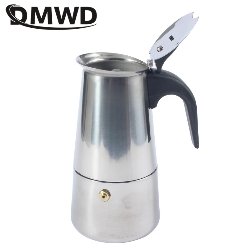 DMWD Лидер продаж 2/4/6/9 чашек Нержавеющая сталь Мока эспрессо латте Percolator Плита Топ Кофе горшок кофеварка кофейник